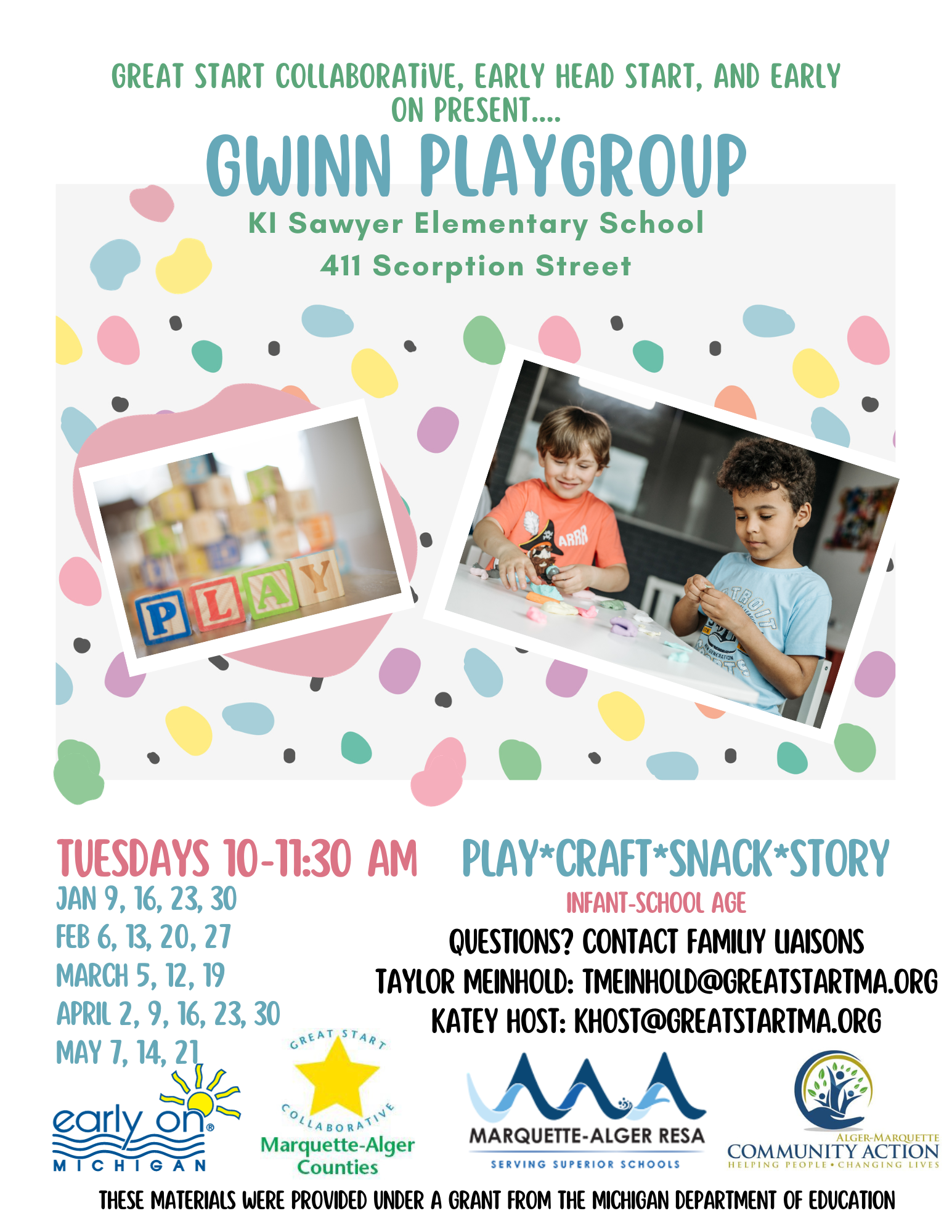 Updated Gwinn Playgroup Flyer